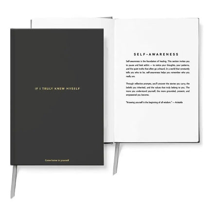 Green If I Truly Knew Myself Guided Self-Discovery Journal - Hardcover Deep Self-Reflective Diary Mindfulness & Personal Growth Planner