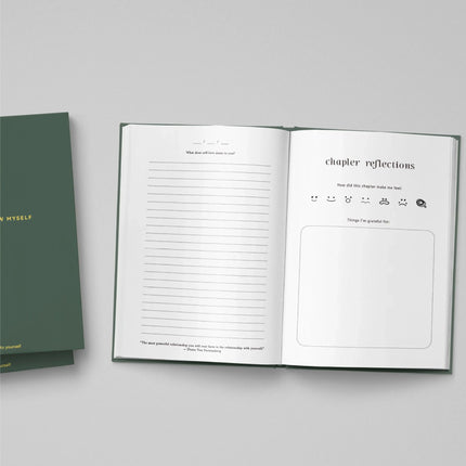 Green If I Truly Knew Myself Guided Self-Discovery Journal - Hardcover Deep Self-Reflective Diary Mindfulness & Personal Growth Planner