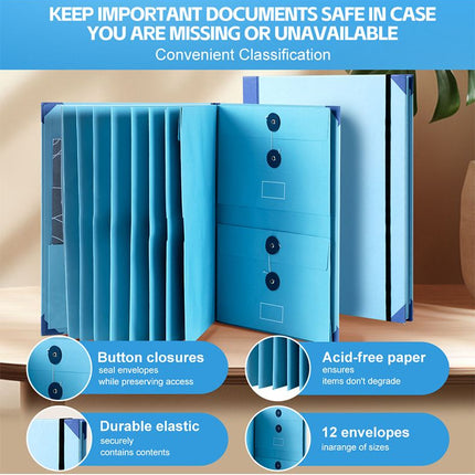 In Case I Go Missing Pink High-Capacity Emergency Information Binder - Heavy Duty Expanding File Organizer and Document Safety Folder