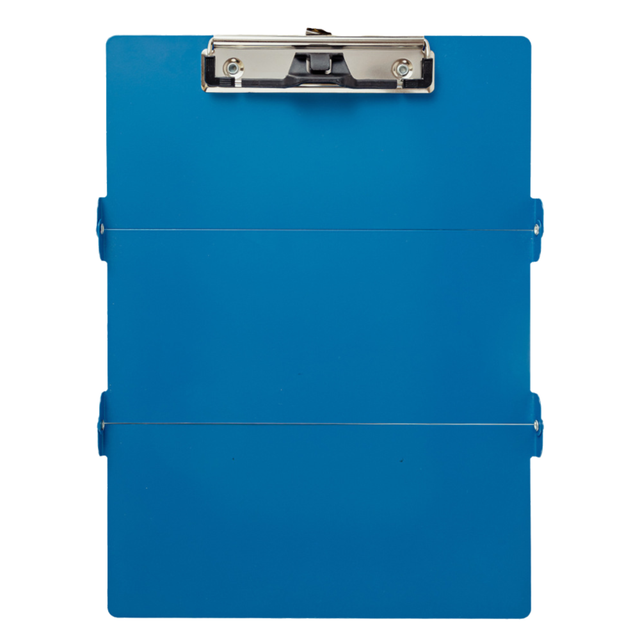 Blue Waterproof Aluminum Tri-Fold Nursing Clipboard with Pen Slot