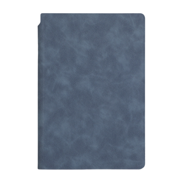 Blue A4 PU Leather Whiteboard Notebook with 3-Color Pens Eraser & Cloth