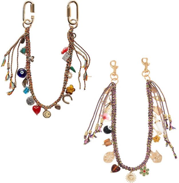 3541 Plus 3546 Bohemian Vintage Ceramic Keychain Bag Charm