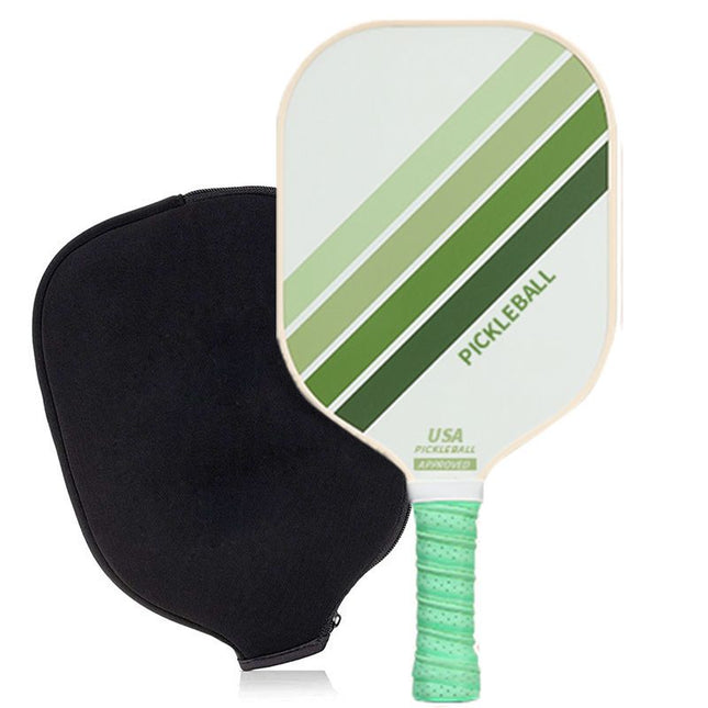 Green Striped Fiberglass Pickleball Paddle with Neoprene Protective V888-ELOSUNG49735