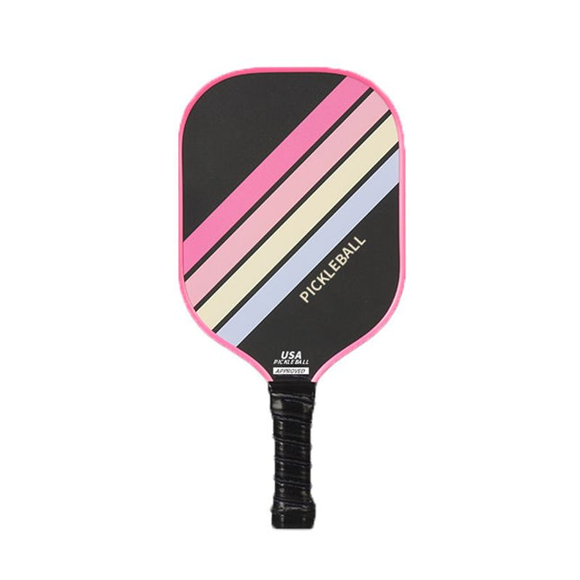 Pink Striped Fiberglass Pickleball Paddle