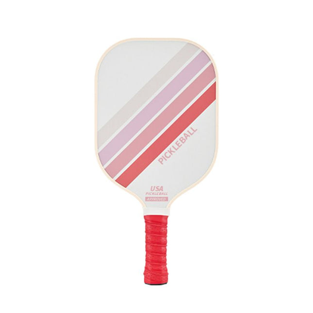 White Striped Fiberglass Pickleball Paddle