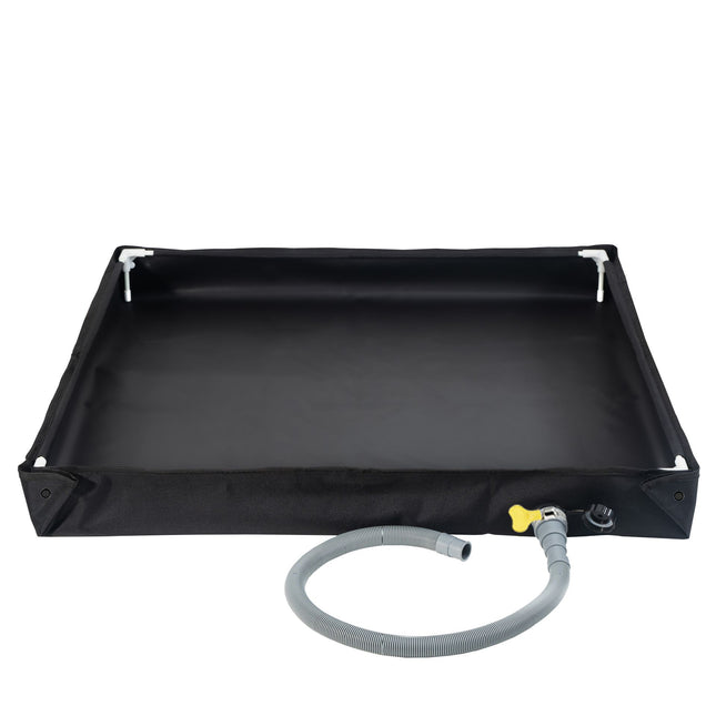 80x80x10CM Black Portable Outdoor Shower Tray & Versatile Collapsible Water V888-ELOSUNG49782