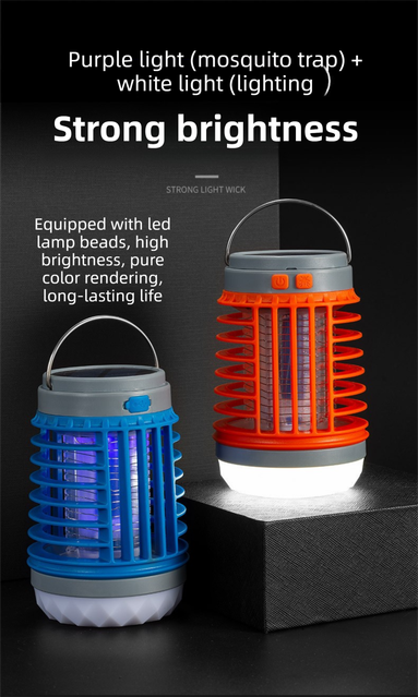 Blue 2-in-1 Cordless Flashlight & Zapper – product detail