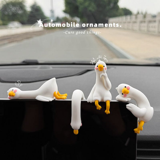4-Piece Adorable Pomelo Duckies Resin Figurine with Adhesive Backing – product detail