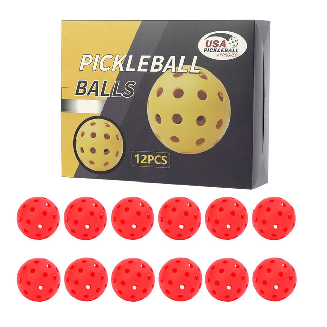 12-Pack Red Professional Outdoor Pickleballs in Deluxe Gift Box