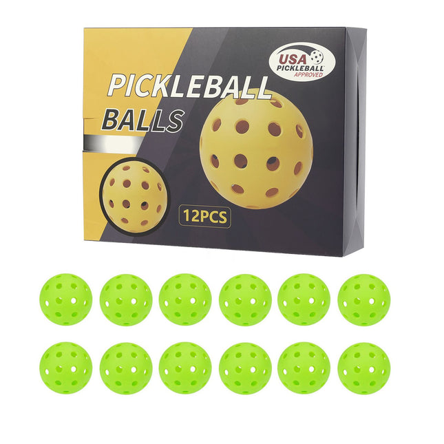 12-Pack Green Professional Outdoor Pickleballs in Deluxe Gift Box