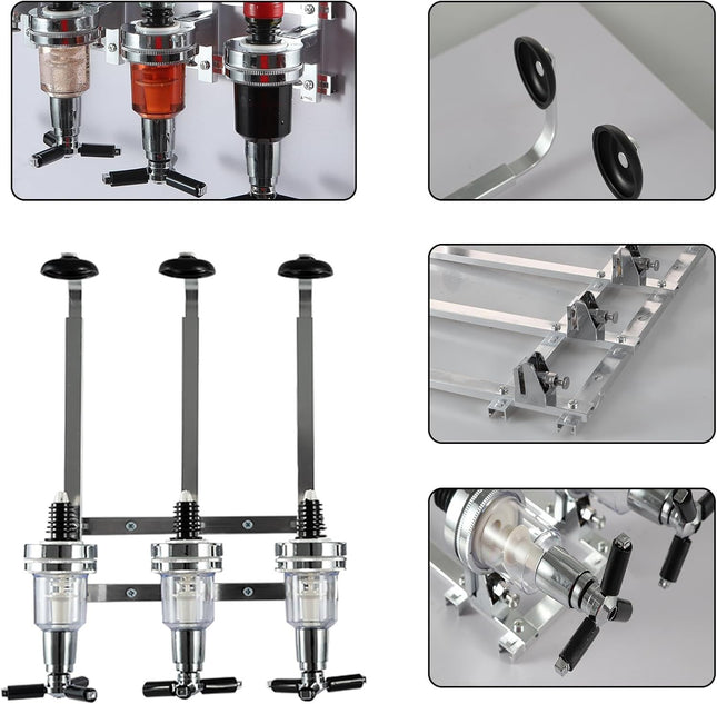 Professional Wall-Mounted Alcohol Tot Dispenser (4 Head) – product detail