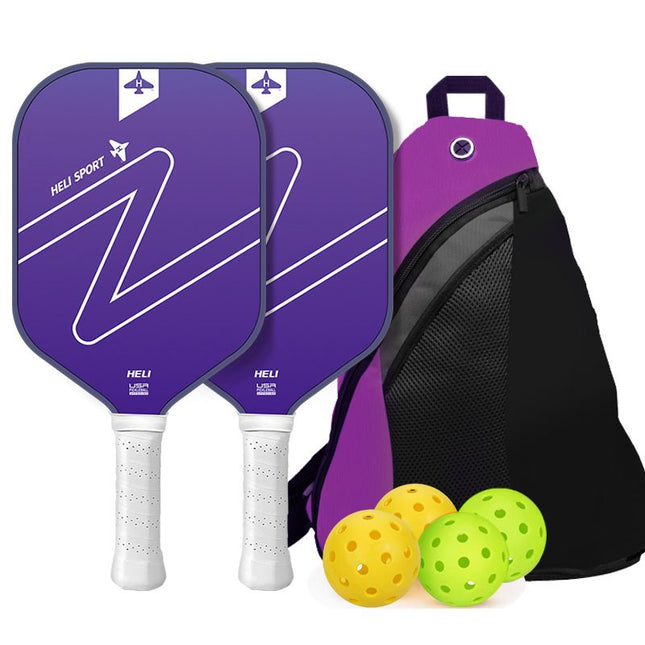 Gradient Purple Fiberglass Pickleball Paddle Set