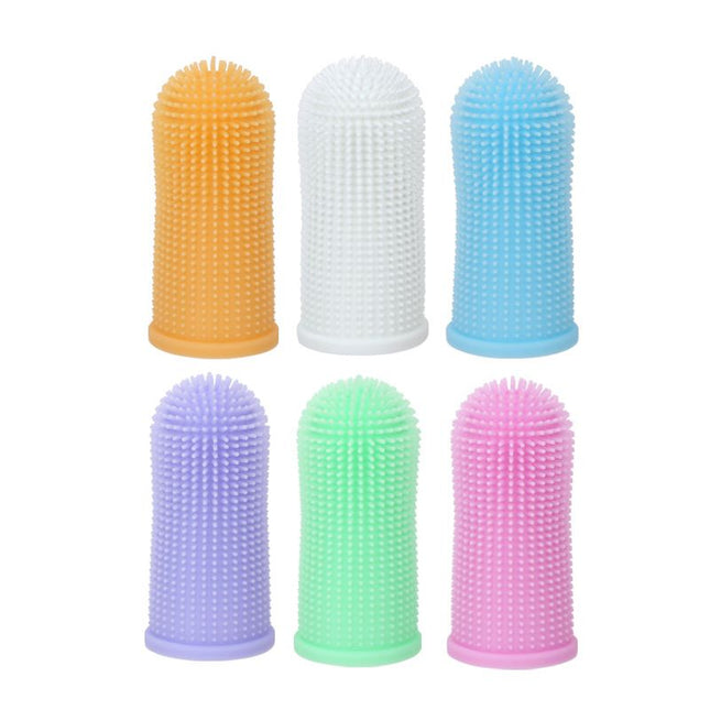 6 PCS Soft Silicone Pet Finger Toothbrush Set