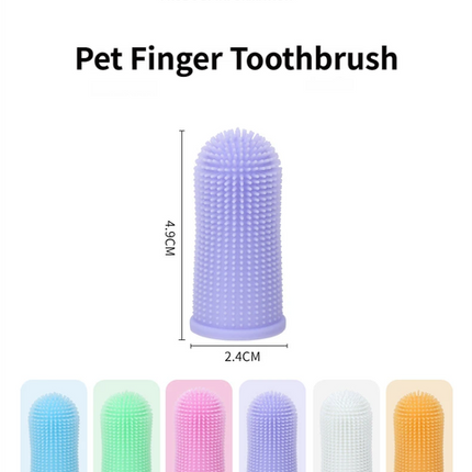 6 PCS Soft Silicone Pet Finger Toothbrush Set - 360° Gentle Dental Cleaning for Dogs / Cats' Plaque & Tartar Removal