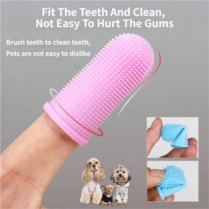 6 PCS Soft Silicone Pet Finger Toothbrush Set - 360° Gentle Dental Cleaning for Dogs / Cats' Plaque & Tartar Removal