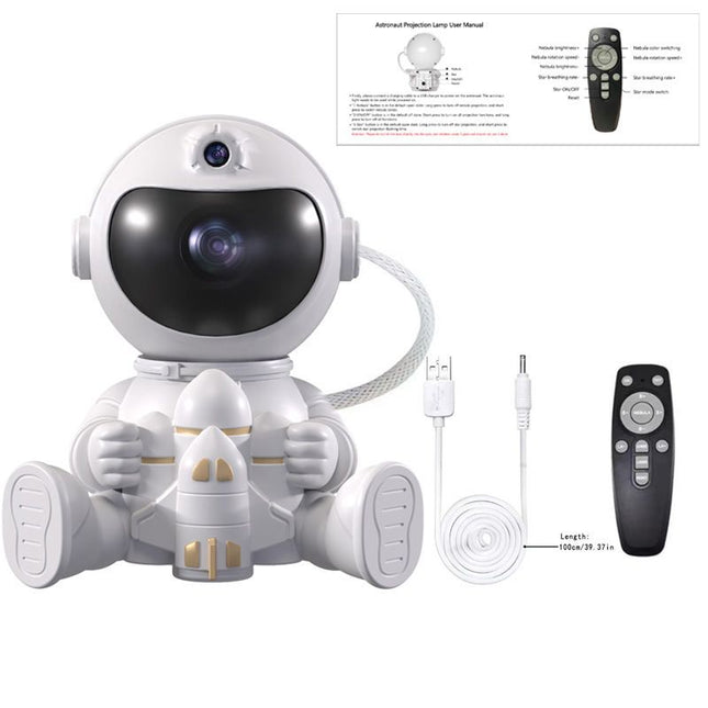 USB Powered Astronaut Nebula Projector & Starry Night Ambient Light with Space Shuttle V888-ELOSUNG49807