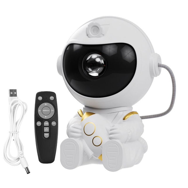USB Powered Astronaut Nebula Projector & Starry Night Ambient Light with Small Rocket V888-ELOSUNG49810