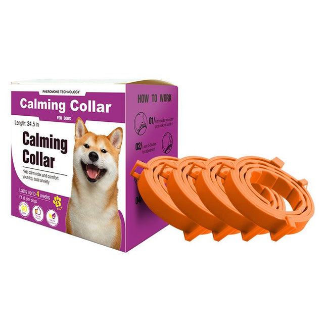 Orange Pet Calming Collar 4 Pack (63cm)