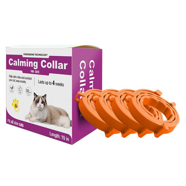 Orange Pet Calming Collar 4 Pack (38cm)