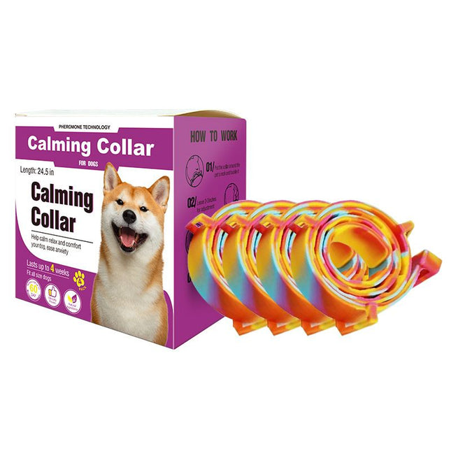 Colorful Pet Calming Collar 4 Pack (63cm)