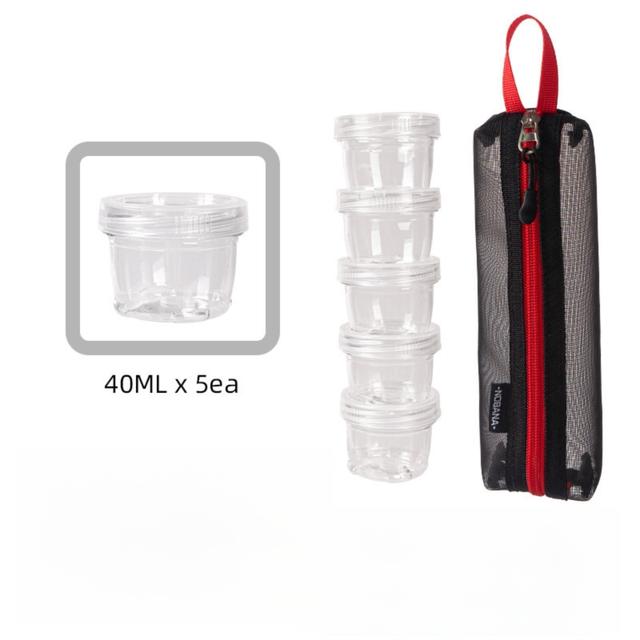 5-Piece Lightweight Stackable Outdoor Spice Jar Set for BBQ Picnic & Travel