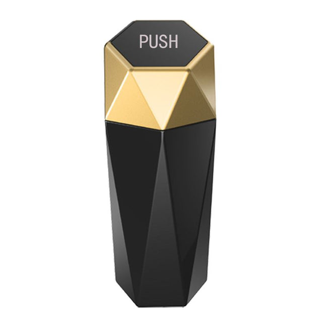 550ML Gold Car Trash Can with Automatic Rebound Lid & Diamond V888-ELOSUNG49930