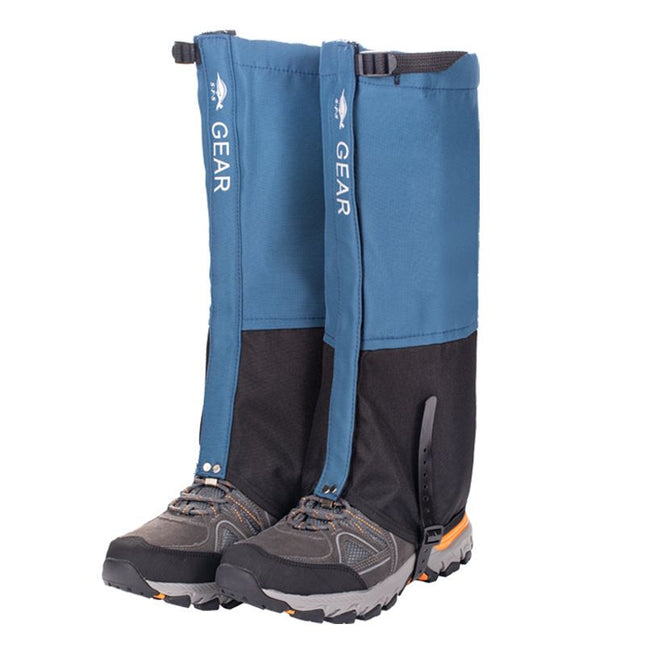 Blue Breathable Nylon Waterproof Hiking Leg Gaiters and Snow Boot Gaiters (Fleece V888-ELOSUNG49938