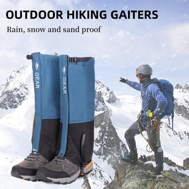 Orange Breathable Nylon Waterproof Hiking Leg Gaiters and Snow Boot Gaiters (Fleece – product detail