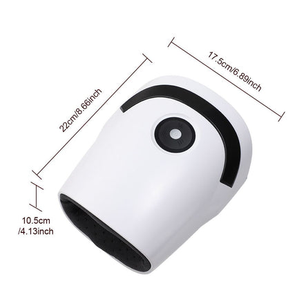 White Portable Electric Hand Massager - USB-C Rechargeable, Airbag Compression, Graphene 42℃ Constant Heating & 5 Levels Intensity for Everyday Use and Arthritis Carpal Tunnel Relief