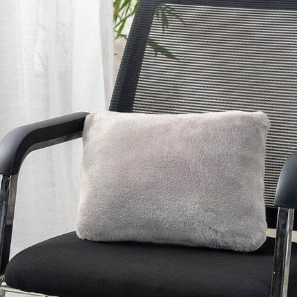 3-in-1 Portable Travel Blanket / Pillow / Wearable Shawl with Snap & Envelope Folding Design - 230GSM Soft Flannel Thickened Nap Blanket for Airplane Office Home, Space Saving & Machine Washable, Blue 40 x 60 inch