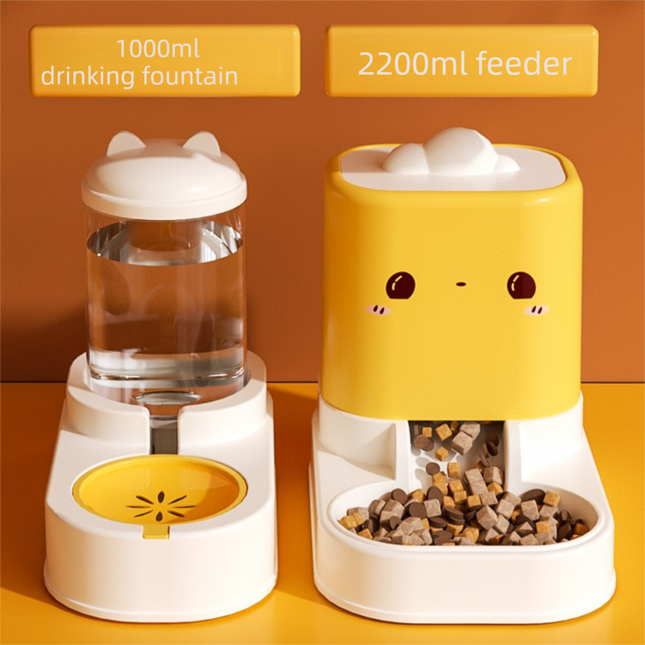 Green Cat & Dog Automatic Feeder & Waterer Set – product detail