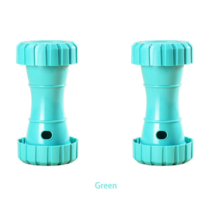 2 Pack（Green）: Cat and Dog Treat Dispenser Toy – Interactive, Durable, Bite-Resistant Slow-Feeder, Dumbbell and Tire-Shaped Pet Toy