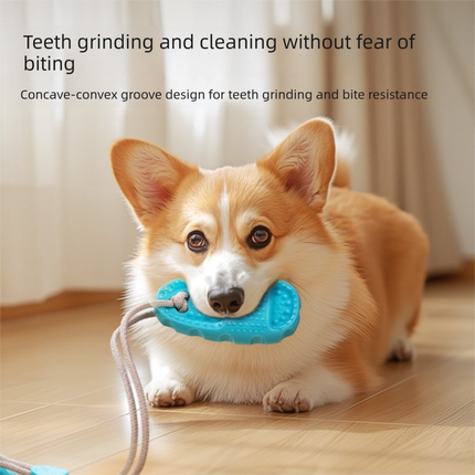 Perple Slipper-Style Dog Toy — Suction Cup Design: Durable, Chew-Resistant Teether for Mental Stimulation, Independent Play, and Energy Expenditure — Pet Dog Chewing Toy
