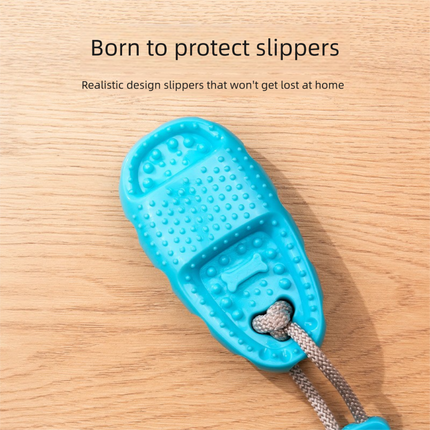 Green Slipper-Style Dog Toy — Suction Cup Design: Durable, Chew-Resistant Teether for Mental Stimulation, Independent Play, and Energy Expenditure — Pet Dog Chewing Toy