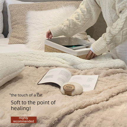 Yellow 180*200cm Double Blanket, Taffeta Fleece Blanket, Thick Winter Quilt, Lambswool Coral Fleece Small Blanket, Office Nap Blanket, Sofa Cover Blanket, Bedding, Machine Washable