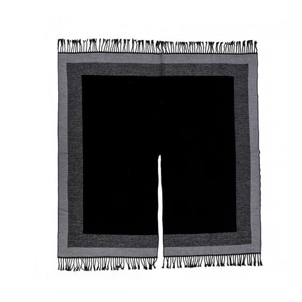 Khaki elegant women's tassel cape shawl scarf, multi-functional all-in-one warm and comfortable winter shawl scarf, convenient for home, travel, and office wear, stylish and beautiful with tassels.