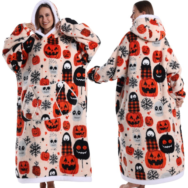 Christmas Plaid Style Oversized Hooded Blanket for – product detail