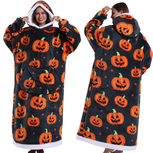 Grey Pumpkin Style Oversized Hooded Blanket for V888-ELOSUNG50124