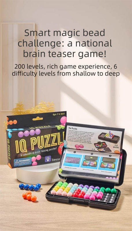 Black rectangle Magic Beads 3D Puzzle – product detail
