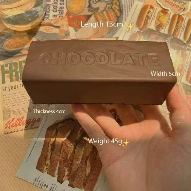 Chocolate Super Wet Soft Milk Bar Squishy Toy Slow Rising PU Stress Relief Squeeze Stick