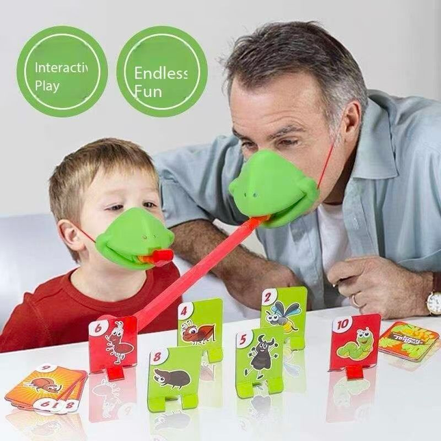 4 Player Frog Tongue Game Lizard Mask Card Battle Family Board Game Parent-Child Interactive Party – product detail