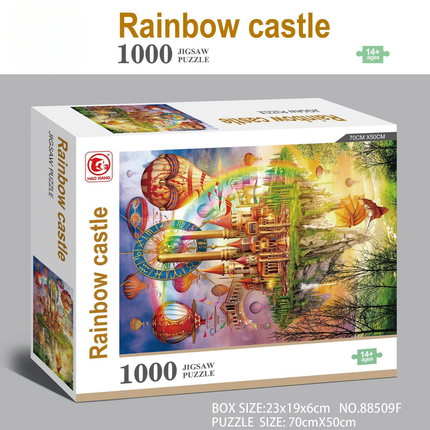 1000 piece  Jigsaw Puzzle for Adults - Landscape Cityscape Art, Premium Quality Paper Cardboard, 70x50cm Finished Size, Stress Relief Brain Game Gift for Ages 14+ 【Aegean Sea】