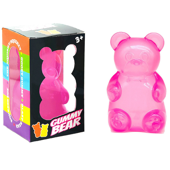 Pink Candy Gummy Bear Squishy Stress Relief V888-ELOSUNG50258