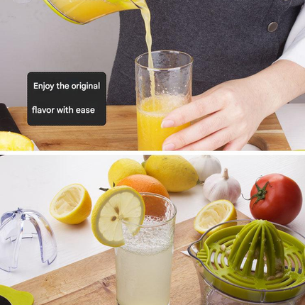 4-in-1 Manual Citrus Juicer with Grater and Egg Separator -Free Multi-Function Hand Press Lemon Orange Squeezer - Kitchen Gadget for Fresh Juice, Zest, and Cooking Prep
