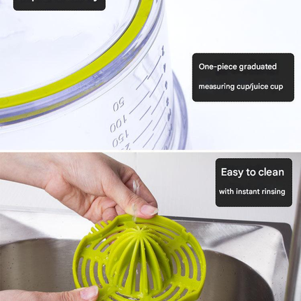 4-in-1 Manual Citrus Juicer with Grater and Egg Separator -Free Multi-Function Hand Press Lemon Orange Squeezer - Kitchen Gadget for Fresh Juice, Zest, and Cooking Prep