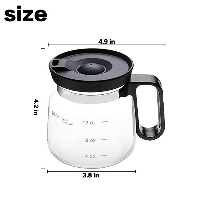 16oz Glass Coffee Mug with Handle and Straw – product detail