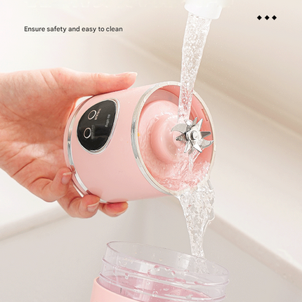 White 7.4V Portable Blender 700ml Wireless Juicer Cup - 12 Blade USB Rechargeable Smoothie Maker with LED Display - Personal Fruit Mixer with Safety Lock - BPA Free Travel Blender for Home Office Outdoor