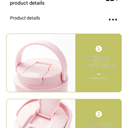 Pink 7.4V Portable Blender 700ml Wireless Juicer Cup - 12 Blade USB Rechargeable Smoothie Maker with LED Display - Personal Fruit Mixer with Safety Lock - BPA Free Travel Blender for Home Office Outdoor