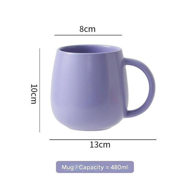 Purple Premium Macaron Ceramic Coffee Mug V888-ELOSUNG50298