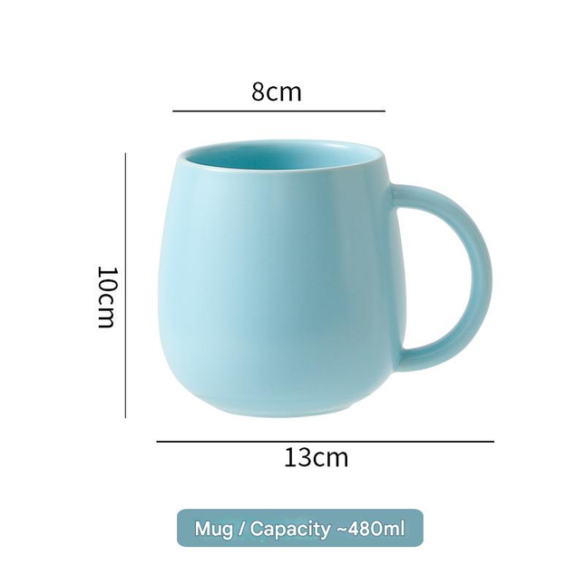 Blue Premium Macaron Ceramic Coffee Mug V888-ELOSUNG50299